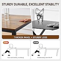 Vista 5 de Escritorio para computadora con cajón, escritorio grande de trabajo para oficina en casa de 63 pulgadas, escritorio moderno para computadora