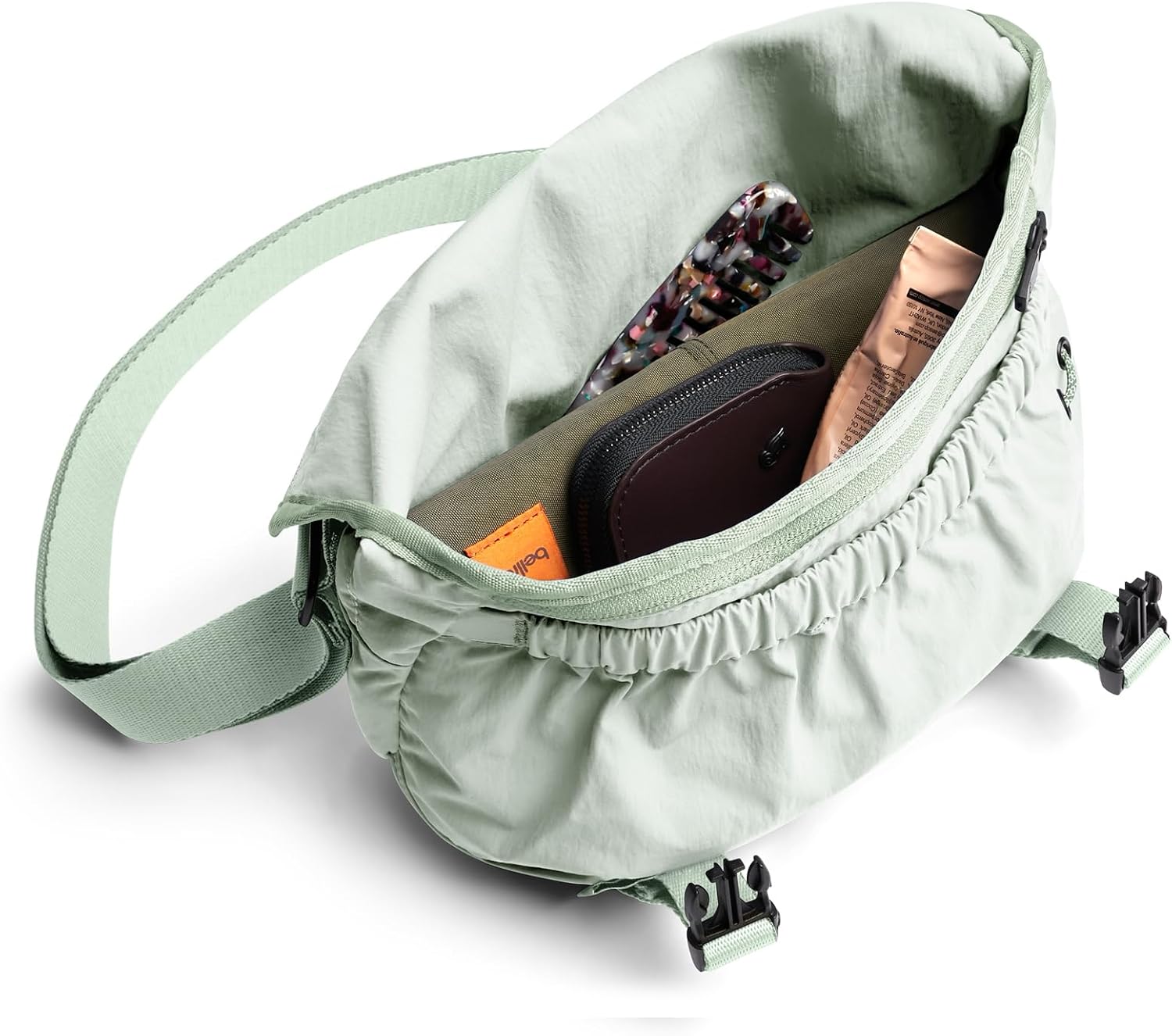 Bellroy Cinch Mini Messenger (6 liter lightweight, compact shoulder bag, water-resistant fabric, effortless organization) - Seafoam