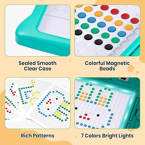 Miniatura 4 de DPTOYZ Tablero magnético de dibujo para niños pequeños, tablero de rompecabezas magnético grande, juguetes de viaje Montessori para viajes por