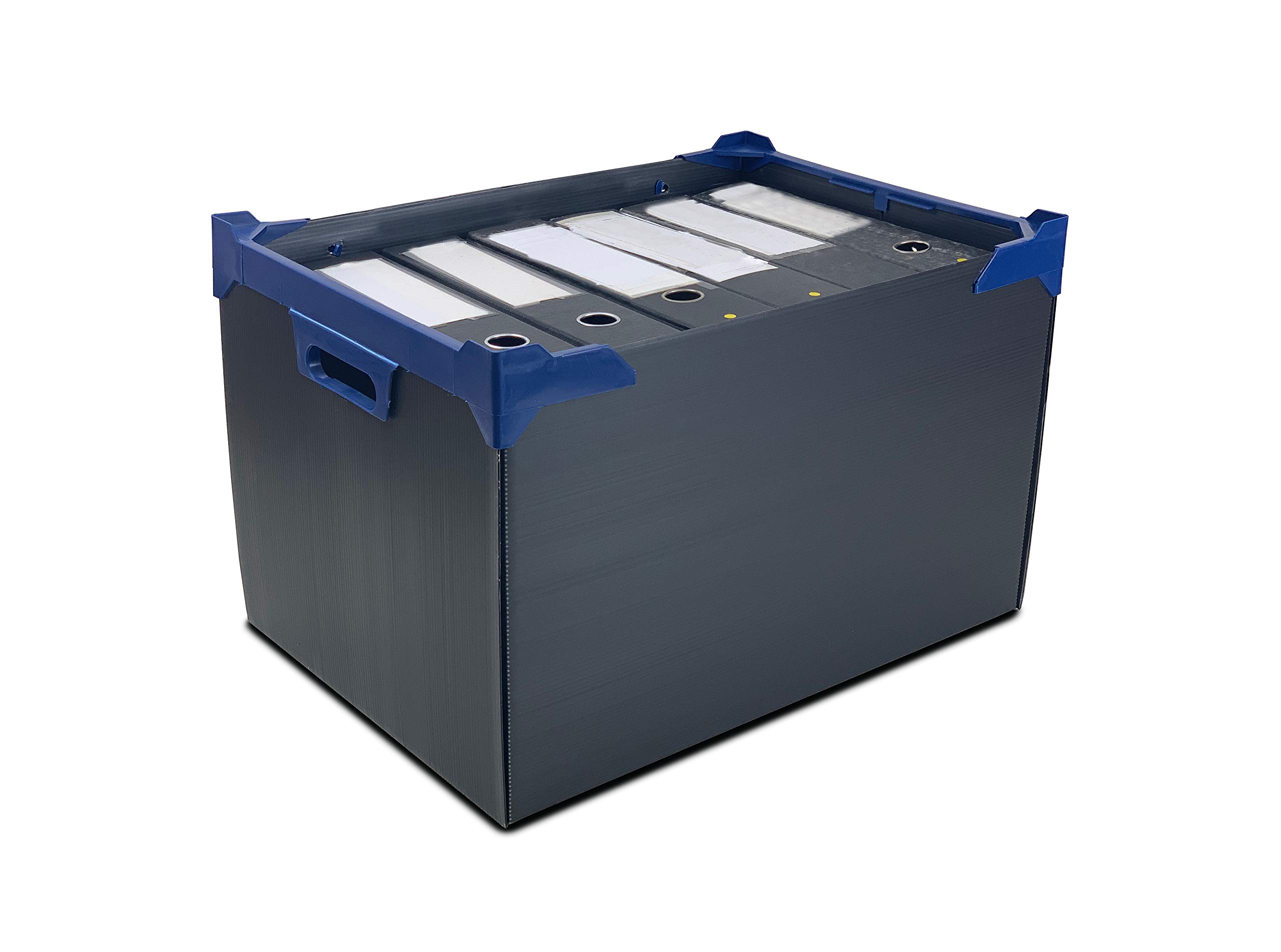 Caterbox Plastic Archive Totes | Office Files Storage Box with Lid | Heavy Duty | L510xW360mm | Height 330mm