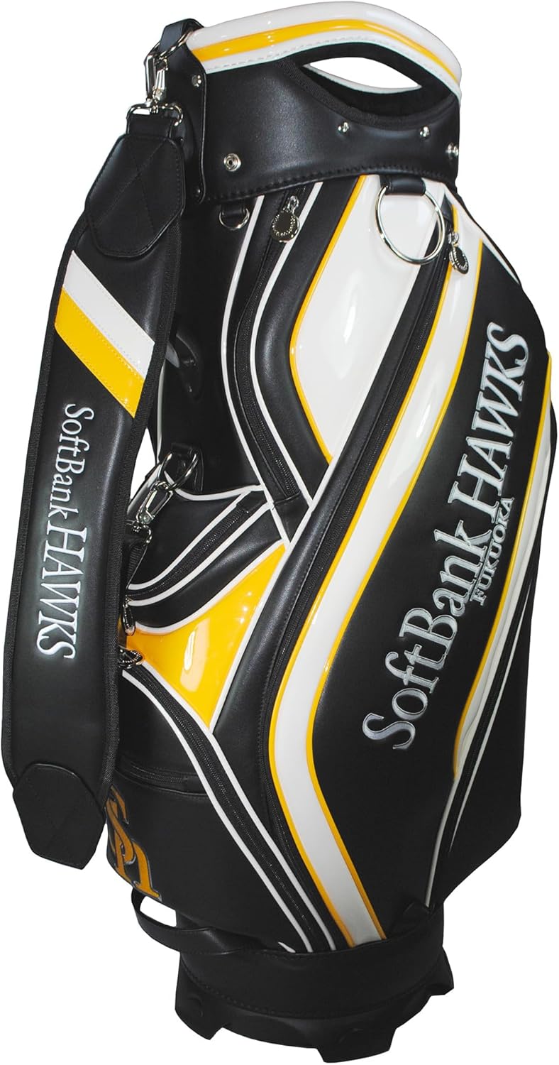 Fukuoka SoftBank Hawks SBCB-5436 9.5 Type Caddy Bag, Black