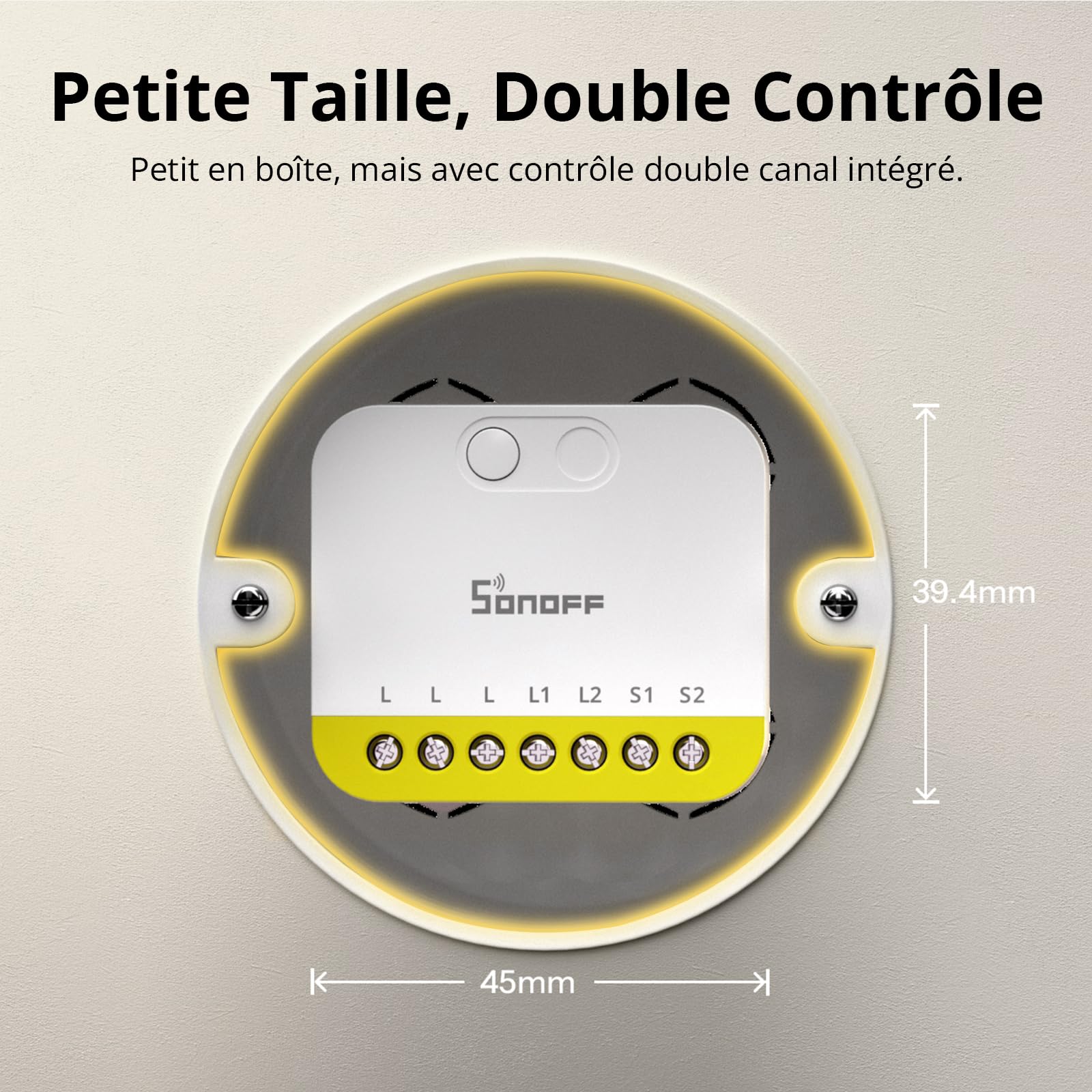 Interrupteur intelligent SONOFF MINI DUO-L Zigbee 3.0 Double canal Pas de fil neutre