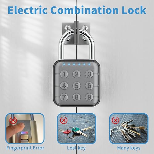 Miniatura 2 de Cerradura de combinación, cerradura de combinación para casillero, cerradura de casillero y cerradura de casillero de gimnasio, alta seguridad,