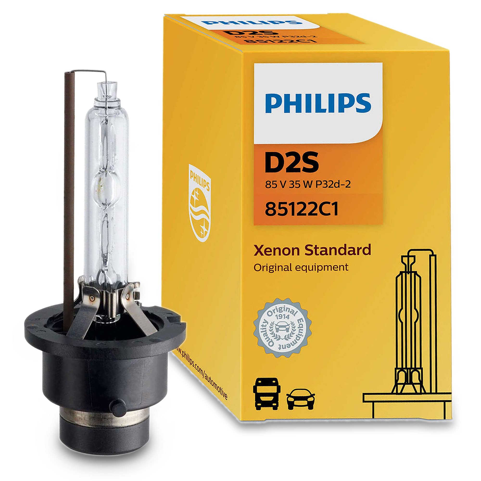 Philips 0730240 D2S Vision Xenon Bulbs