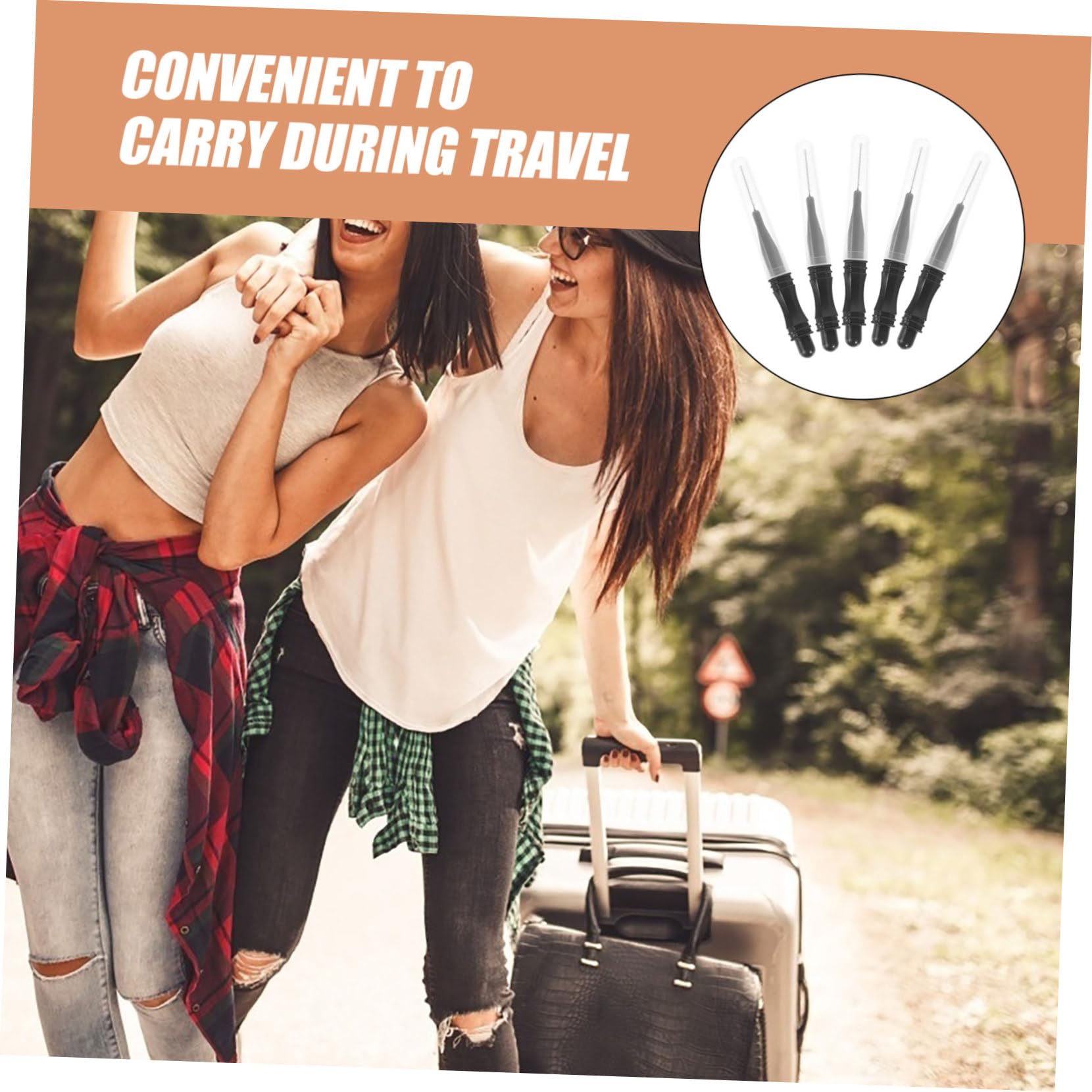 OUNONA 50Pcs Micro Eyebrow Brush with Cap Small Eyebrow Mascara Wands for Precision Application Multi Functional Lash Brushes for Natural Makeup Portable and Skin Friendly