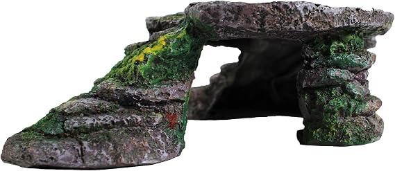 PENN-PLAX Reptology Shale Scape Step Ledge Decorative Resin for Aquariums & Terrariums Great for Reptiles, Amphibians, and Fish Small