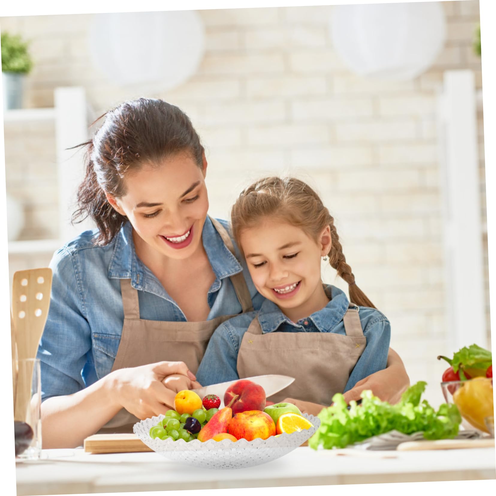 ABOOFAN Vassoio Portafrutta e Multiuso Grande in Acrilico Trasparente Superficie Liscia per Dolci e Caramelle per Casa e Scuola | Superficie Liscia, Pratico per Famiglie e Ristoranti, Adatto anche Dessert e Snack