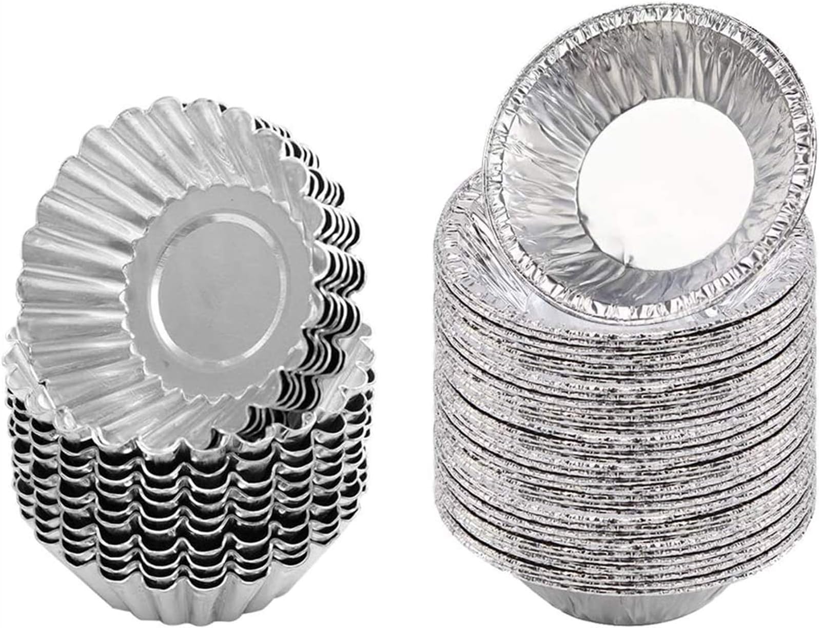 JJJEgg T Mould 100pcs Disposable Aluminum Foil Tray Muffin Box Egg T Tin Can Crushed Pie Aluminum Foil Cake Box Pudding