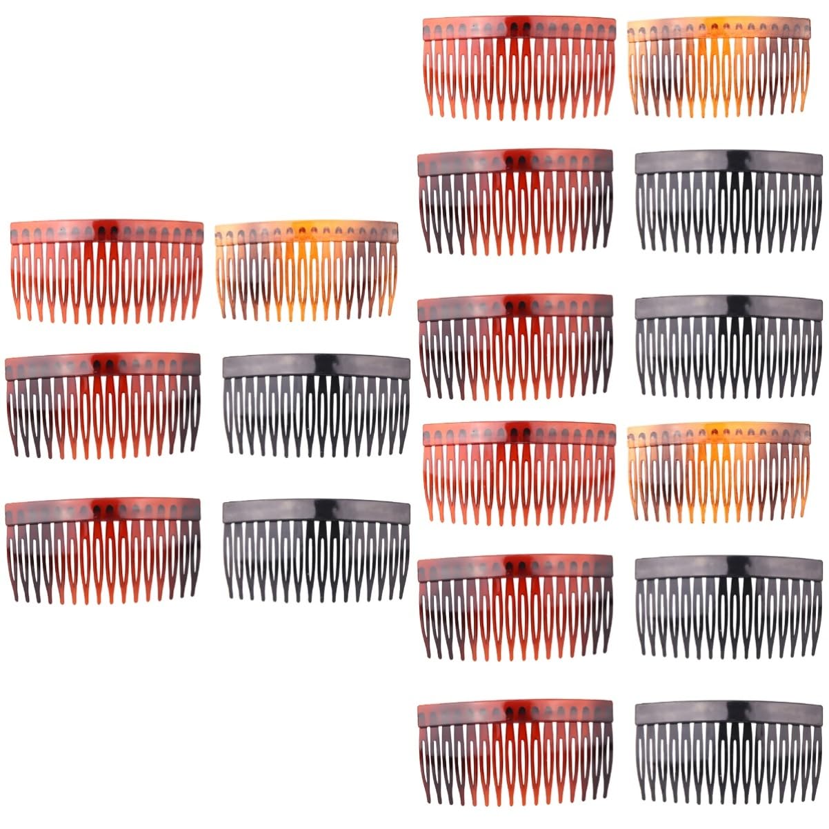 Housoutil 60pcs Tooth Plastic Hair Side Comb Fringe Combs Hair Detangler Dreadlock Accessories for Women Girls