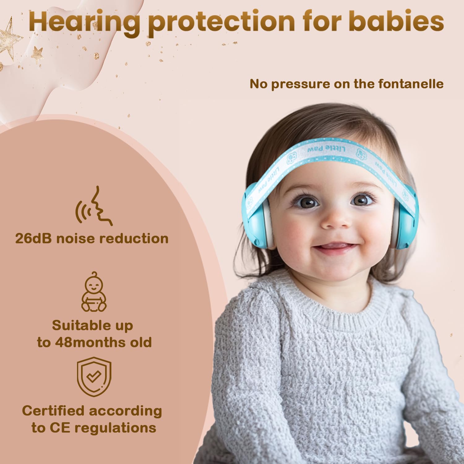 2-in-1 Baby Ear Defender for Babies Toddlers up to 36 Months - CE & UKCA Certified - Noise Reduction Earmuffs Baby Headphones Against Hearing Damage & Improves Sleep