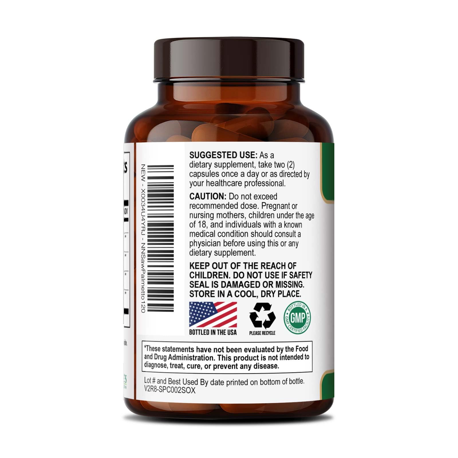 Saw Palmetto for Men - 3X Strength Prostate Health Supplements for Natural Men's Urinary Health Support - with Stinging Nettle and Pumpkin Seed Extract - Prostate & Hair Health Support - 120 Capsules — Amazon image 8