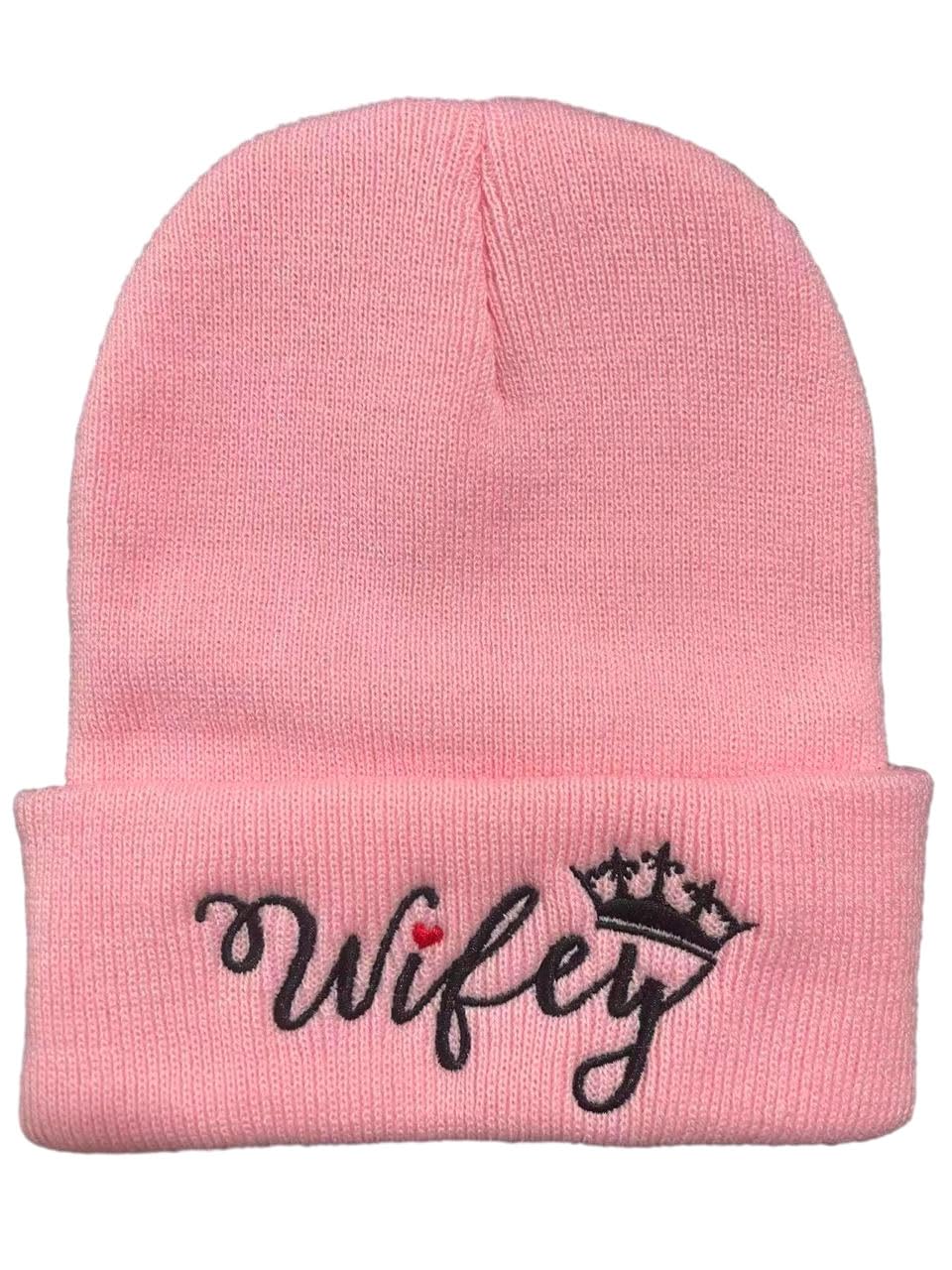 Gifts for Wife from Husband on Mothers Day - Wife Gifts for Valentines - Wifey Beanie Pink