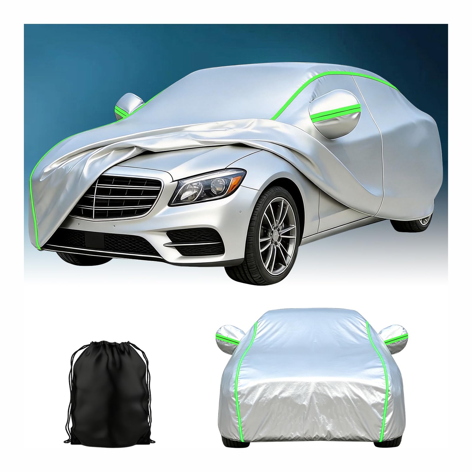 Copri Auto per Chery Omoda 5 Funda,Copertura Auto Resistente ad Acqua Polvere Neve Sole Freddo, Strisce Riflettenti Tutte Le Stagioni
