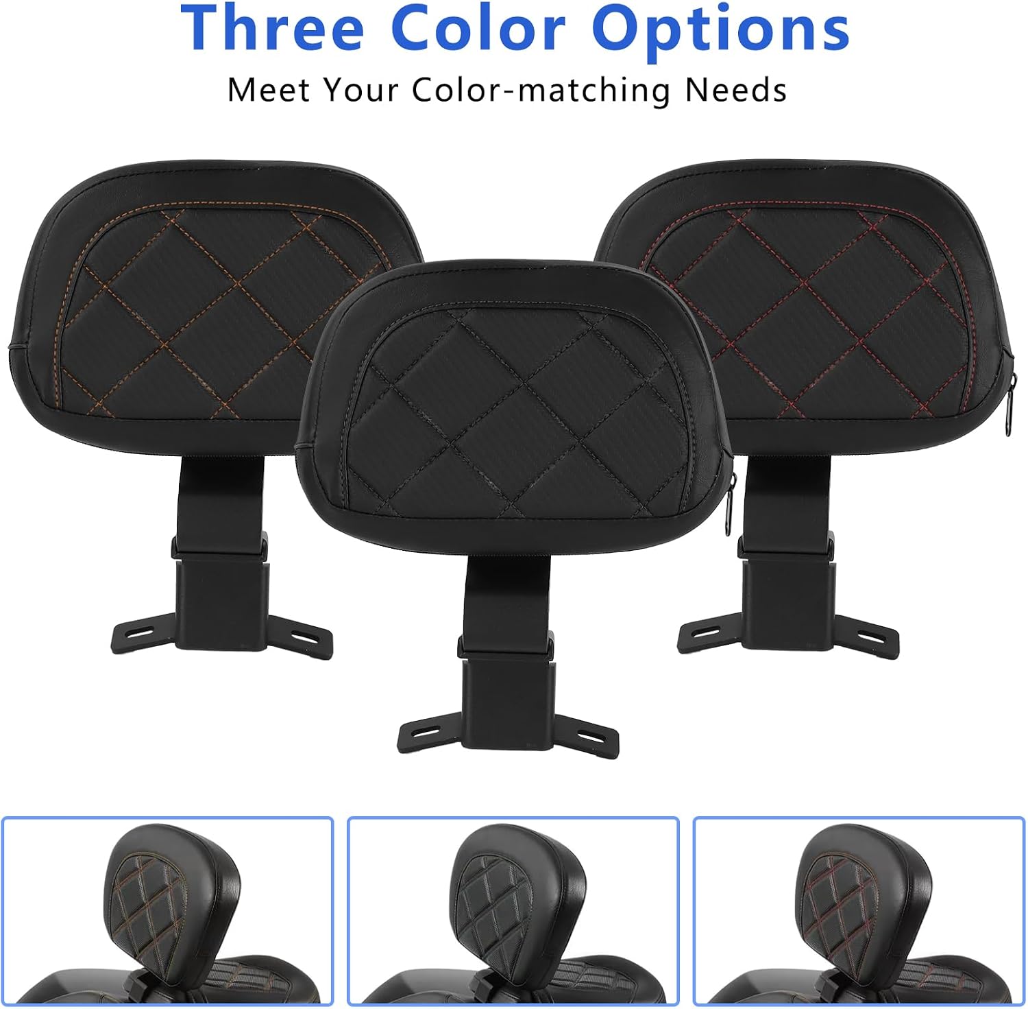 Rider Backrest,Adjustable Driver Backrest Pad Kit fits for Harley Touring CVO Road Glide Road King Electra Glide Street Glide FLHR FLTRX FLHX FLHT 2009-2023