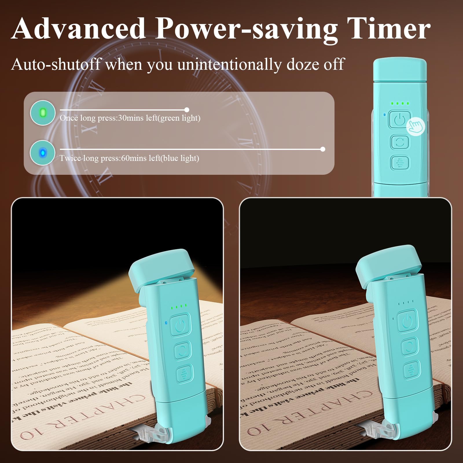 Luce Da Lettura Flexilight Ricaricabile - Segnalibro LED 2 In 1, Regolabile, Per Libri E Letto