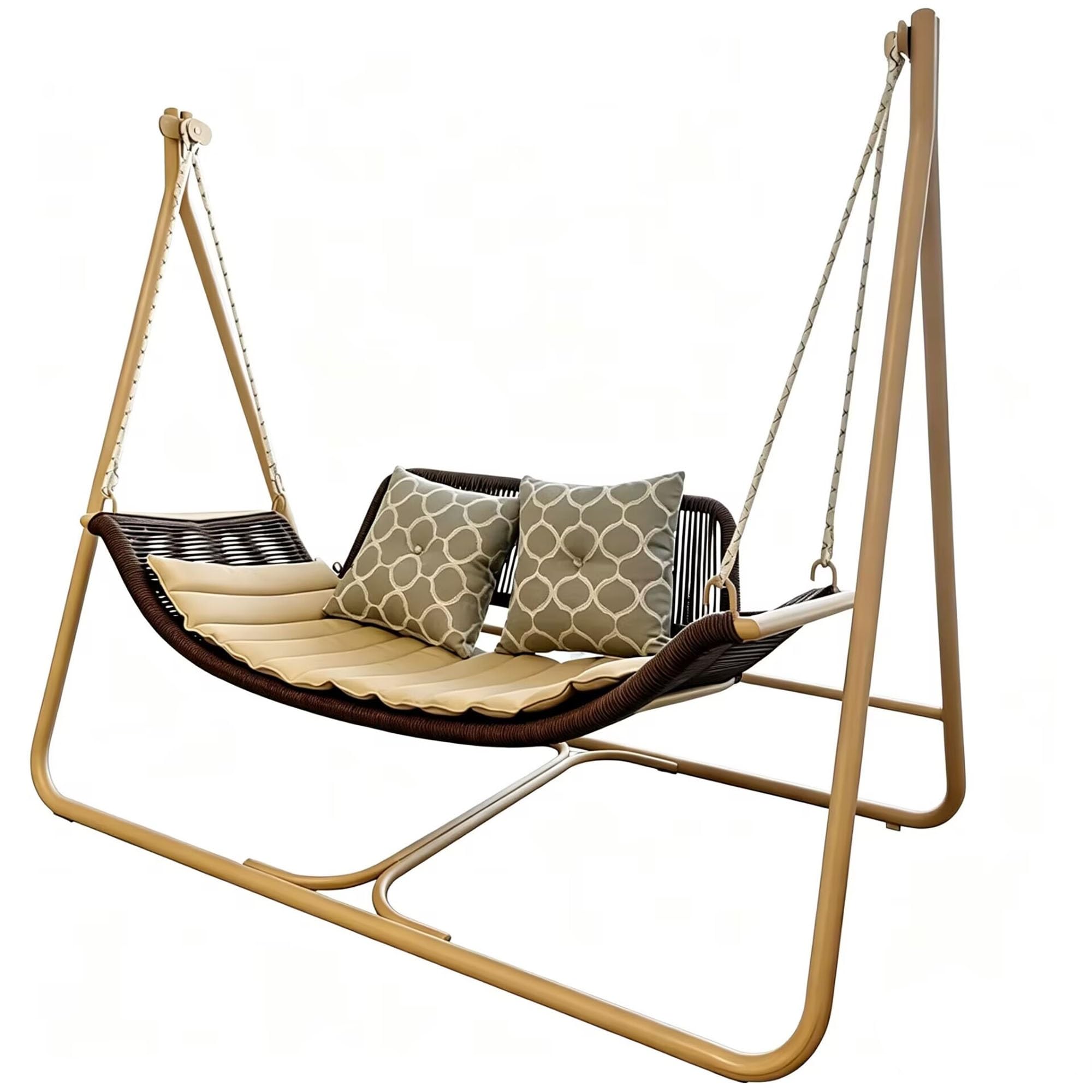 Swing Chairs, Double Swings, Indoor Terrace Hammocks, Outdoor Rocking(Light purple-gray)