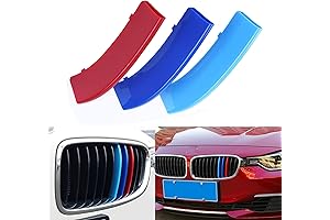 Xotic Tech M-Colored Tri Grille Insert Trims, Front Center Kidney Grilles Compatible...