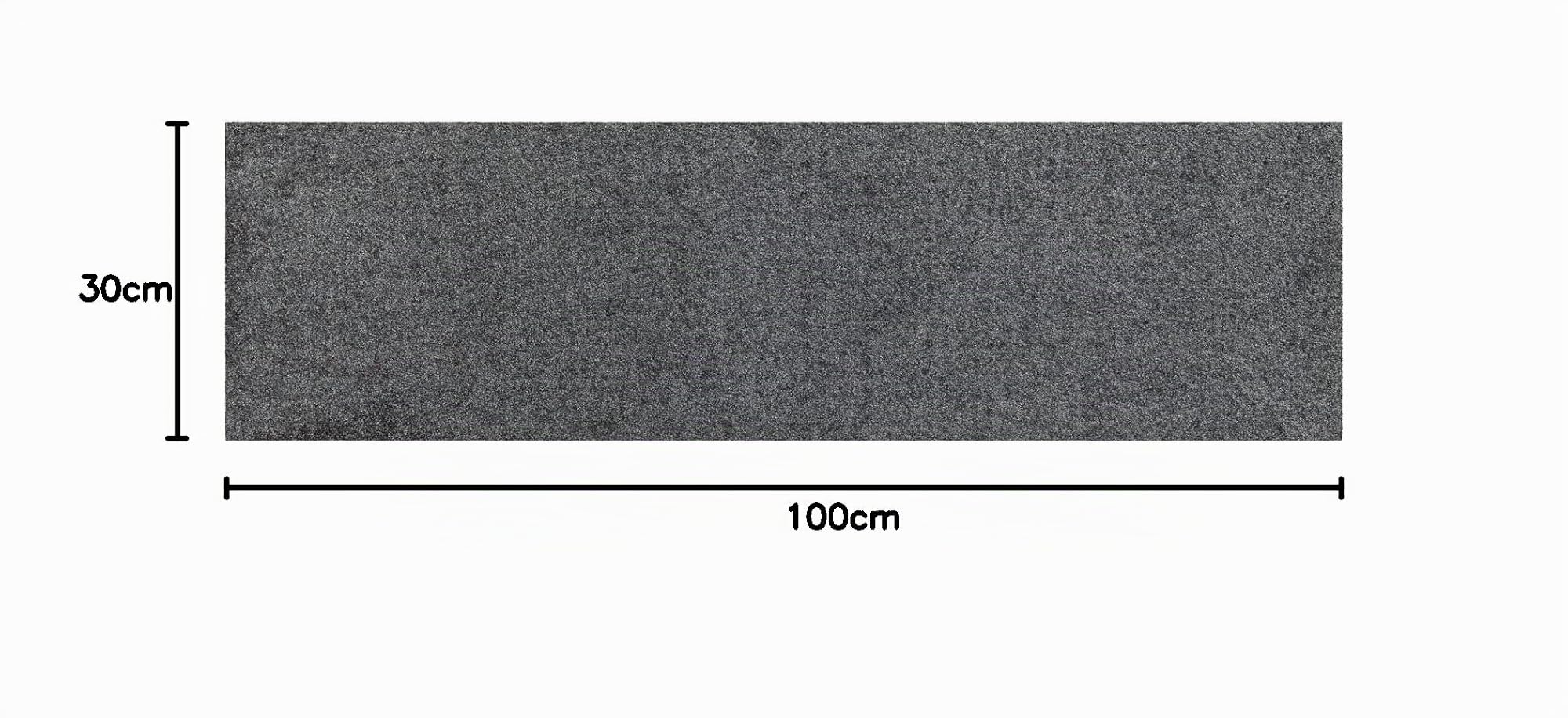 Salonloewe Zerbino lavabile, per parcheggio scarpe, antracite, 30 x 100 cm, tappetino da ingresso sottile, tinta unita