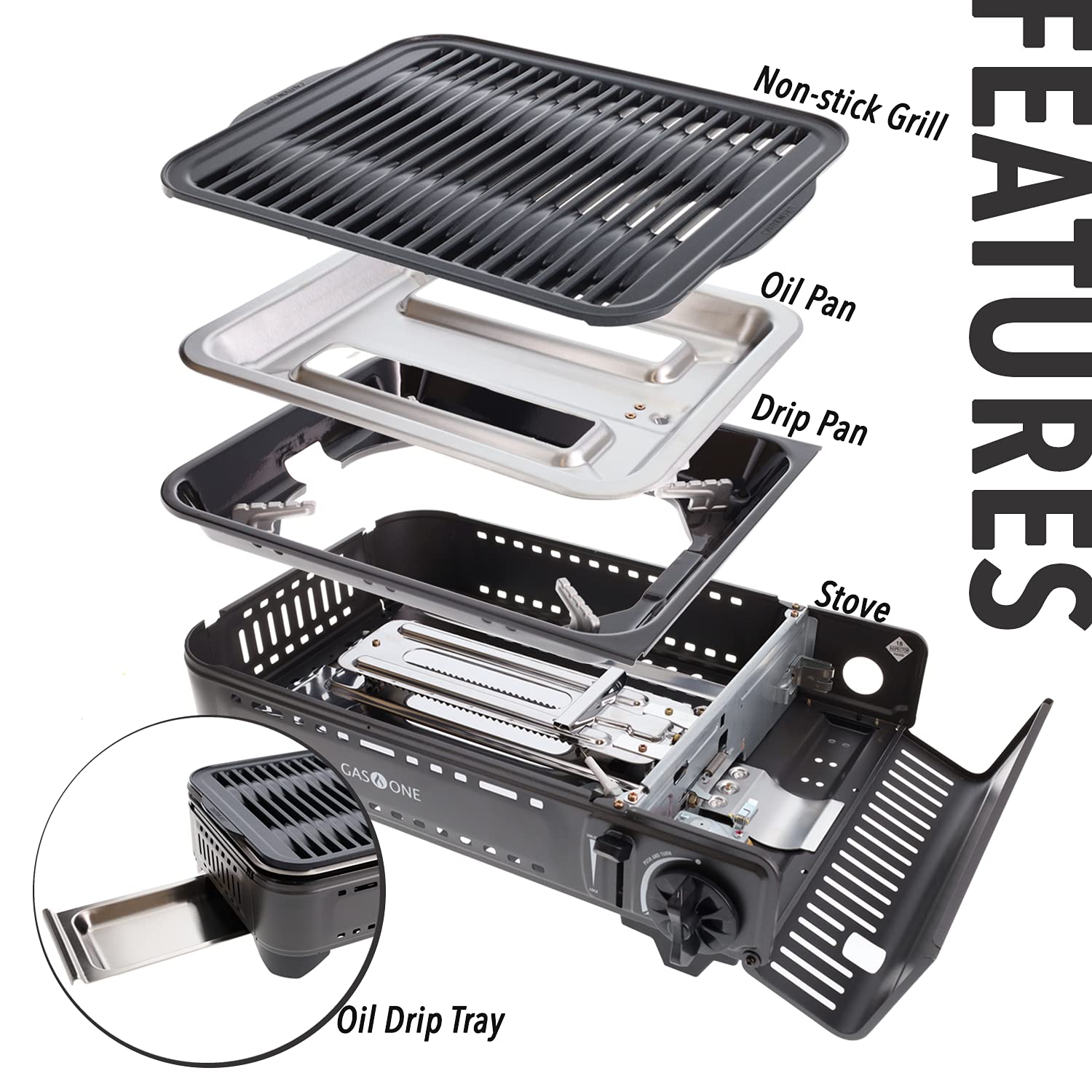 Buy GasOne Propane or Butane Grill Stove GS2400P Dual Fuel Portable