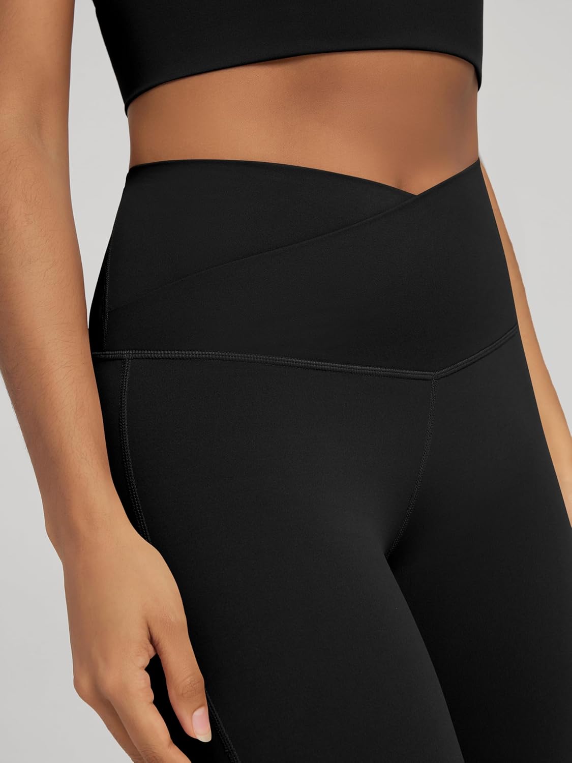 ODODOS Cloud Feeling Crossover High Waist Flared Pants for Women, Bootcut Yoga Pants with Back Pocket-30/32" Inseam - Image 4