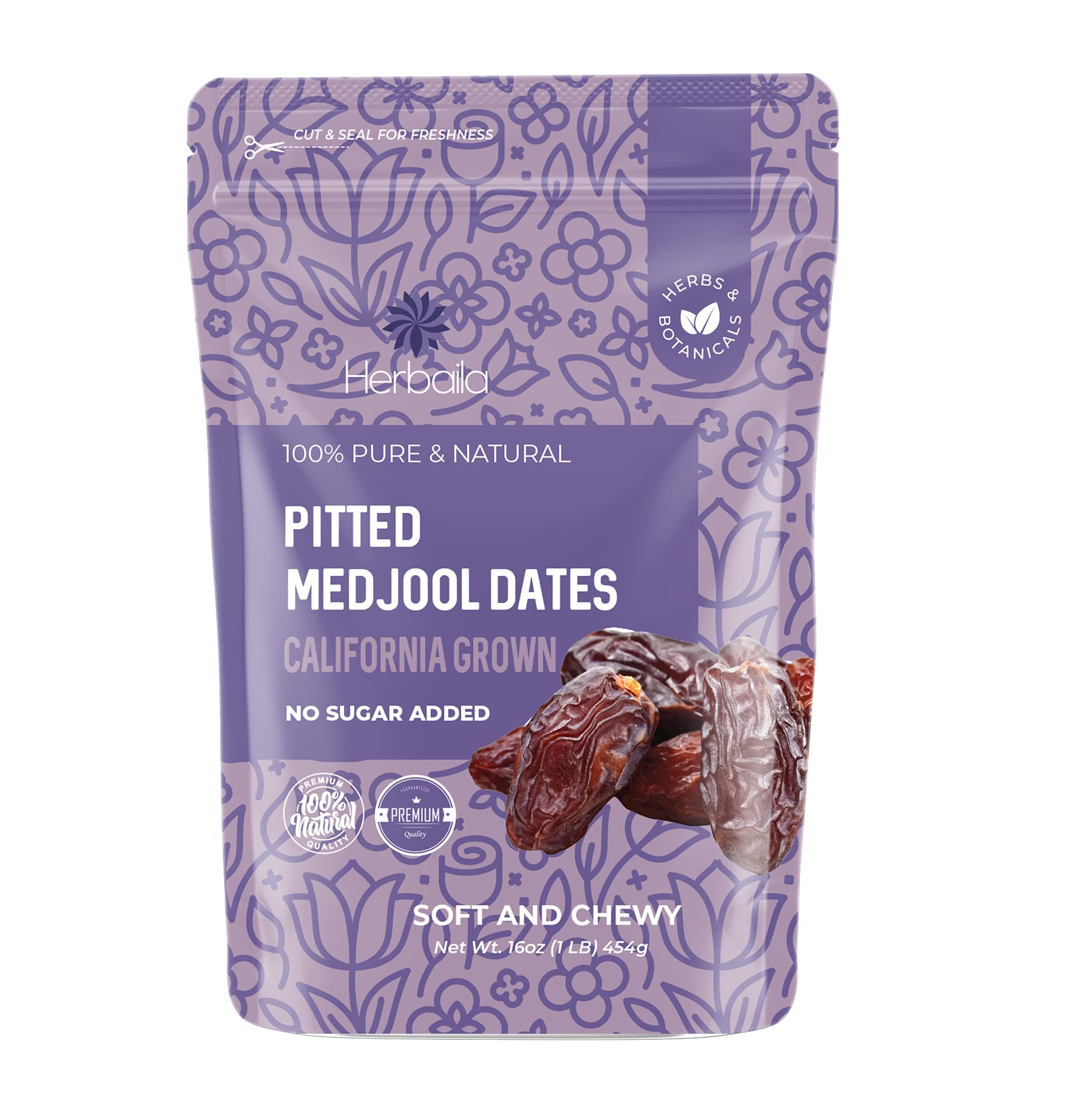 Buy Dates Medjool Pitted Dates, 1 lb. Large Medjool Dates Pitted, Extra