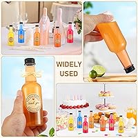 Vista 5 de Roshtia Mini botellas de licor – 30 piezas con 2 hojas de calcomanías, botellas de plástico de 5 onzas de alcohol espiritual para bodas, suministros