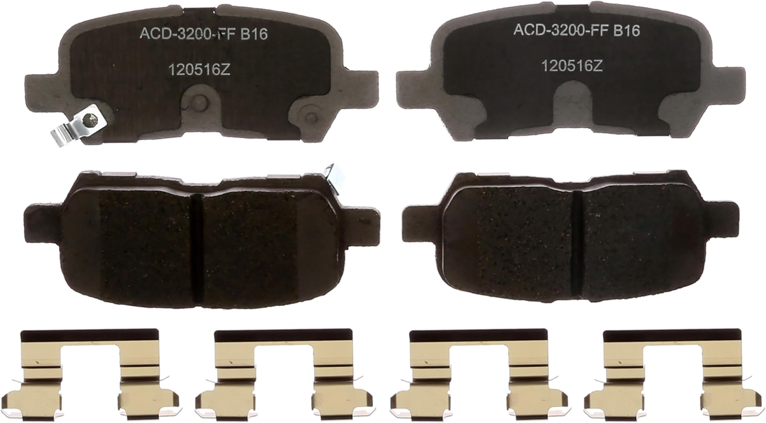 ACDelco Silver Rear Brake Pad Set 14D999CHF1 | GM 19383316 Ceramic Rear Brake Pads for Select Buick Lacrosse, Allure, Chevy Impala, Pontiac Grand Prix and more