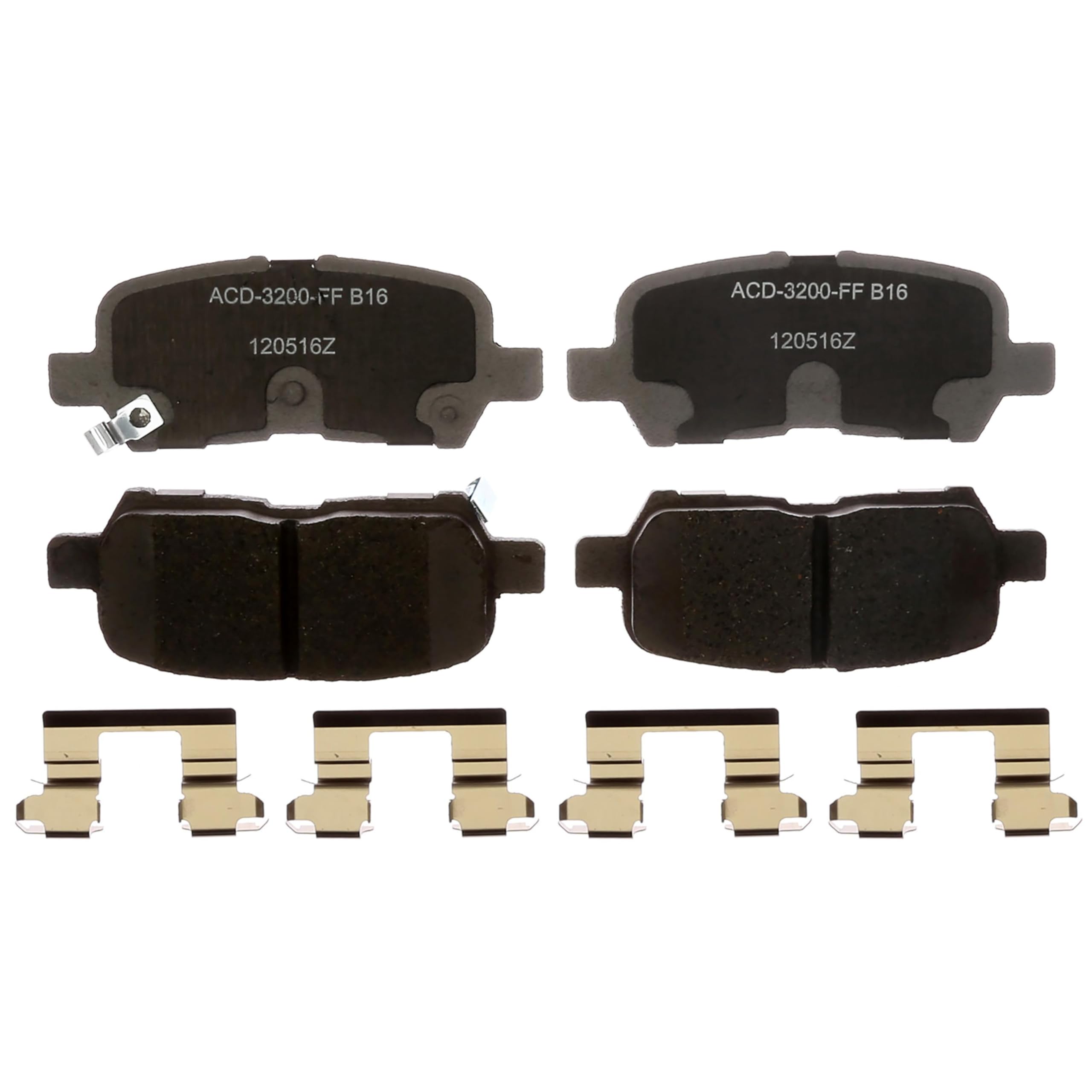 ACDelco Silver Rear Brake Pad Set 14D999CHF1 | GM 19383316 Ceramic Rear Brake Pads for Select Buick Lacrosse, Allure, Chevy Impala, Pontiac Grand Prix and more