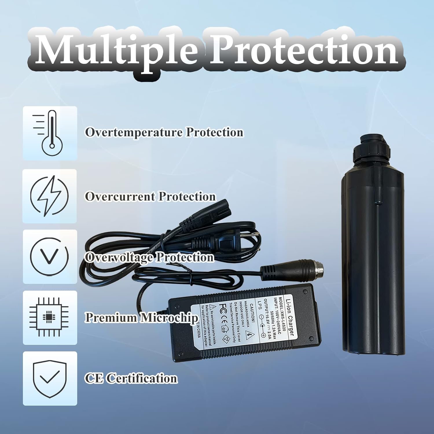 The Power Shop【BM5000 5000mAh Replacement Battery【RB-CC4002】 Adapter Charger Set for Daiwa BM2300 BM2900 for Shimano BeastMaster 9000 Electric Fishing Reel Lithium-Ion Battery