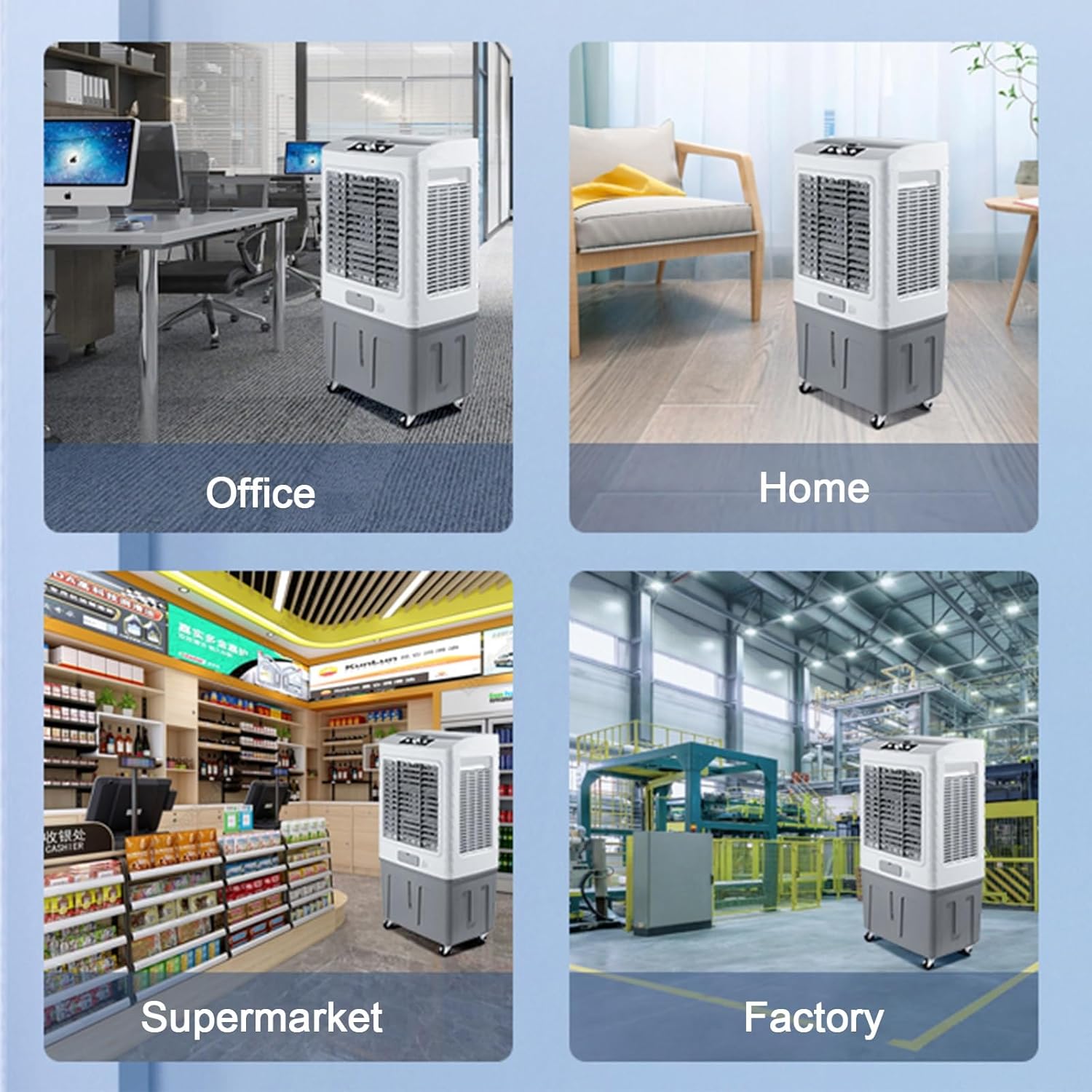 Portable Evaporative Air Cooler, 3 Speed with 120° Swing, 100W Spot Cooler for Indoor Outdoor Use, Efficient