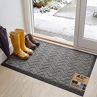 Vista 33 de Gorilla Grip WeatherMax - Tapete para todas las estaciones 100% impermeable, 23 x 35 pulgadas, goma natural duradera, resistente a manchas