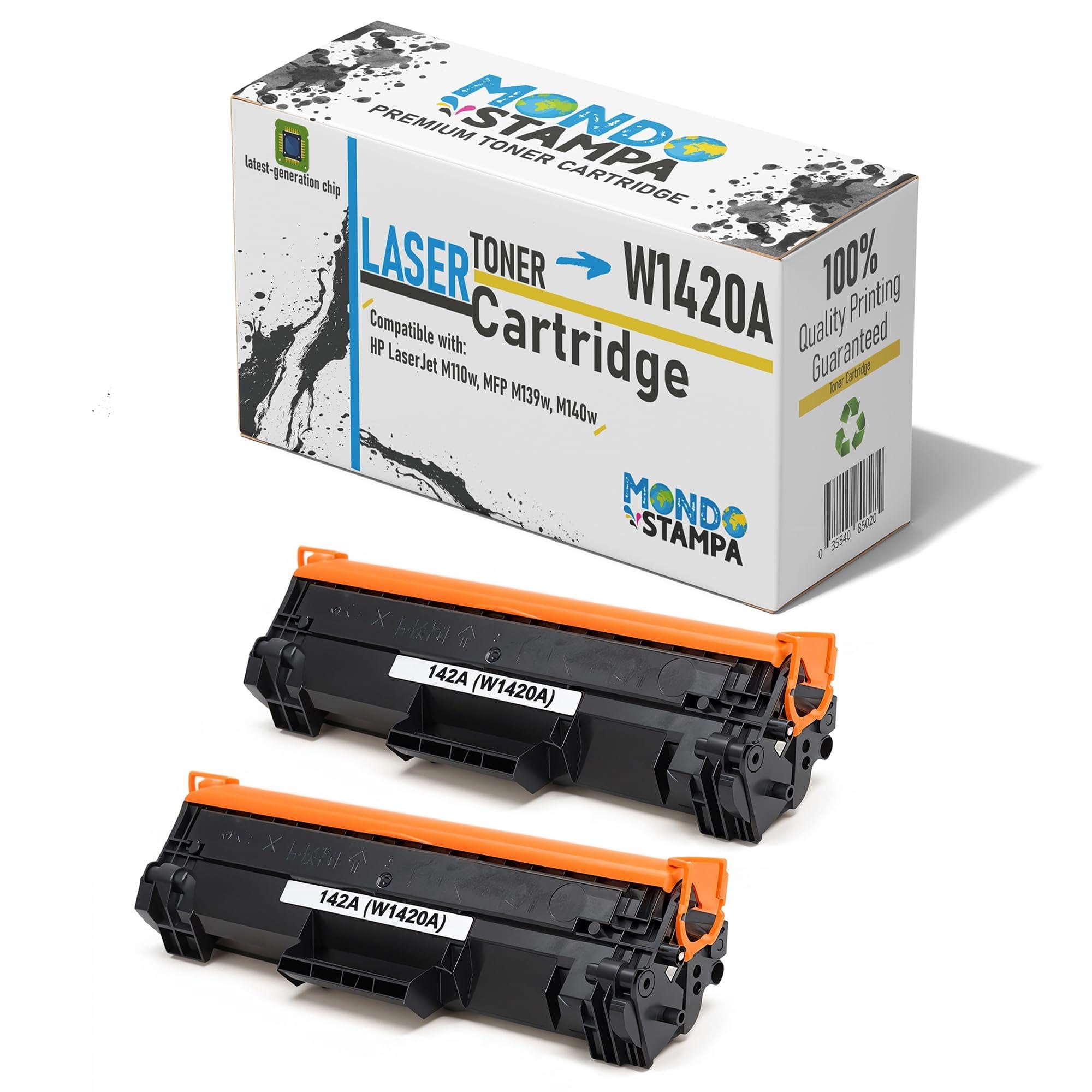 W1420A CON CHIP (950 páginas) Compatible Tóner Reemplazo para HP 142A para Laserjet M140W, M110W,m1410W (KIT/2 tóner)