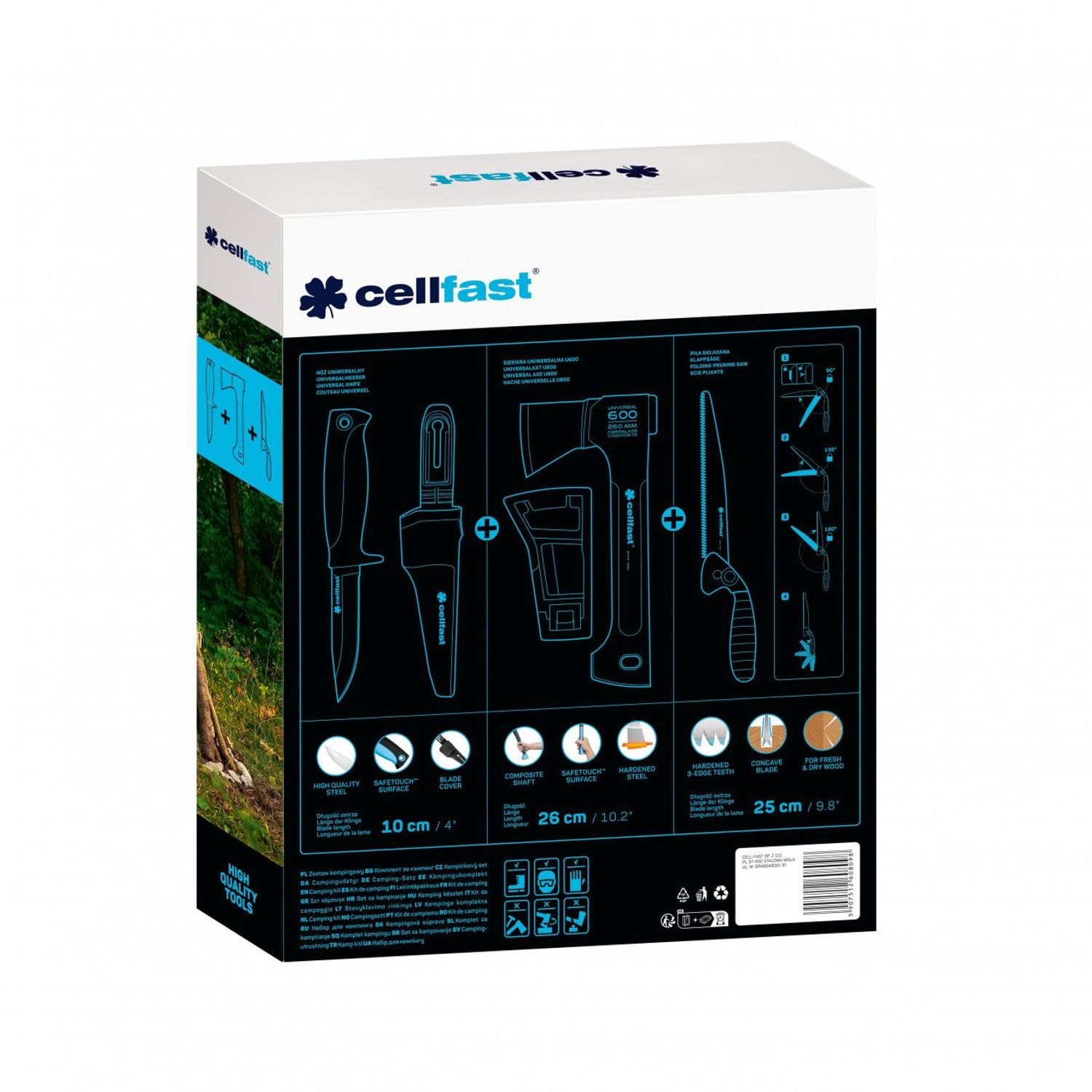 Cellfast Ensemble Pratique d'outils de Camping ENERGO.