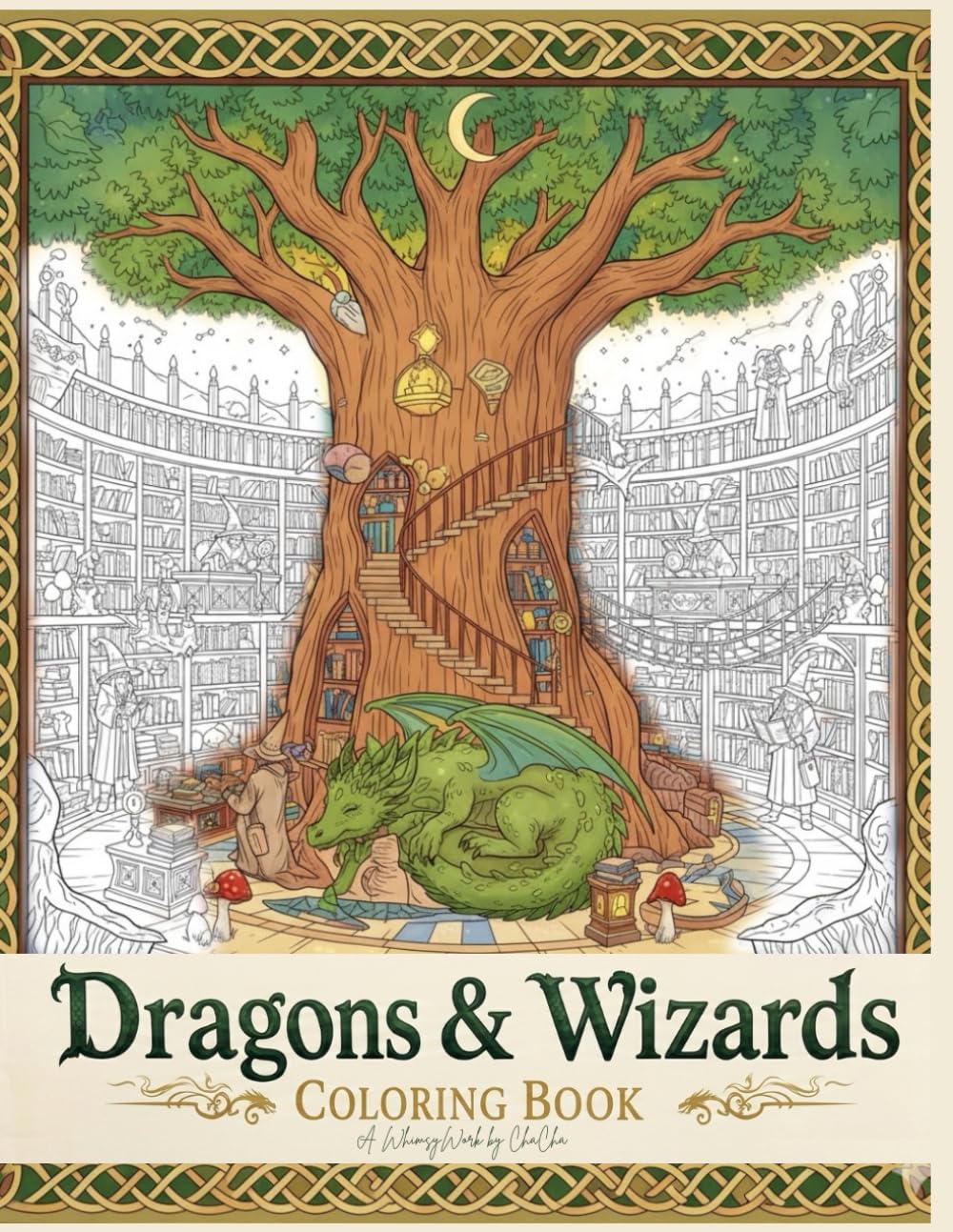 Dragons & Wizards: Coloring Book