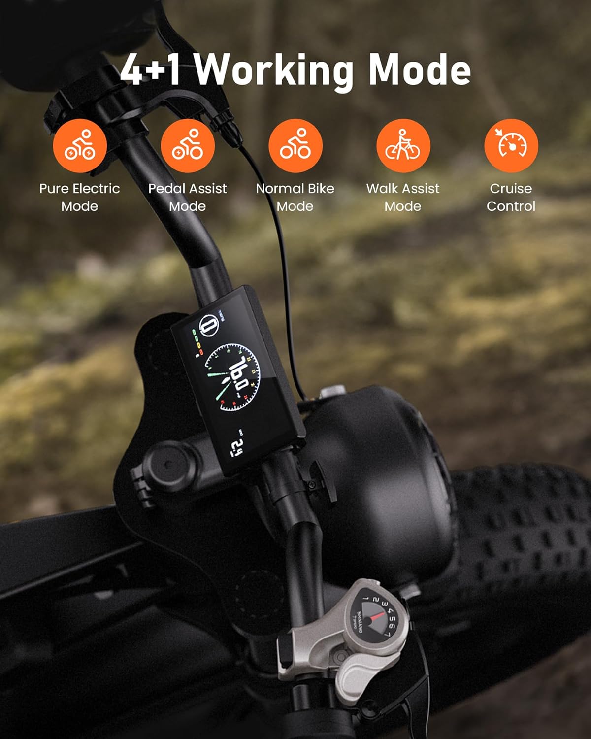 Electric Bike for Adults,1000W Peak Motor Ebike,Max 28MPH 105Miles PAS Range Electric Bicycle,48V 18AH Integrated Battery Commuting 20" Step Thru Fat Tire Ebikes for Adults