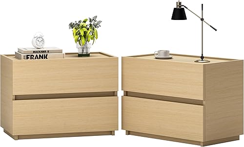 Miniatura 10 de furtble Cómoda de 6 cajones para dormitorio, cómoda blanca moderna, sin asas, gran almacenamiento, cómoda de madera con cajones anchos para armario,