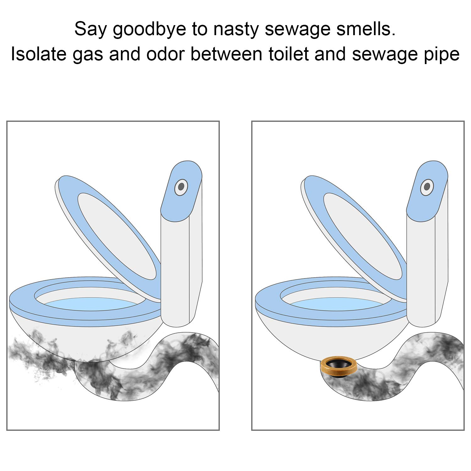 11 Pieces Toilet Wax Ring Kit Include Closet Bolts, Bolt Caps, Thick