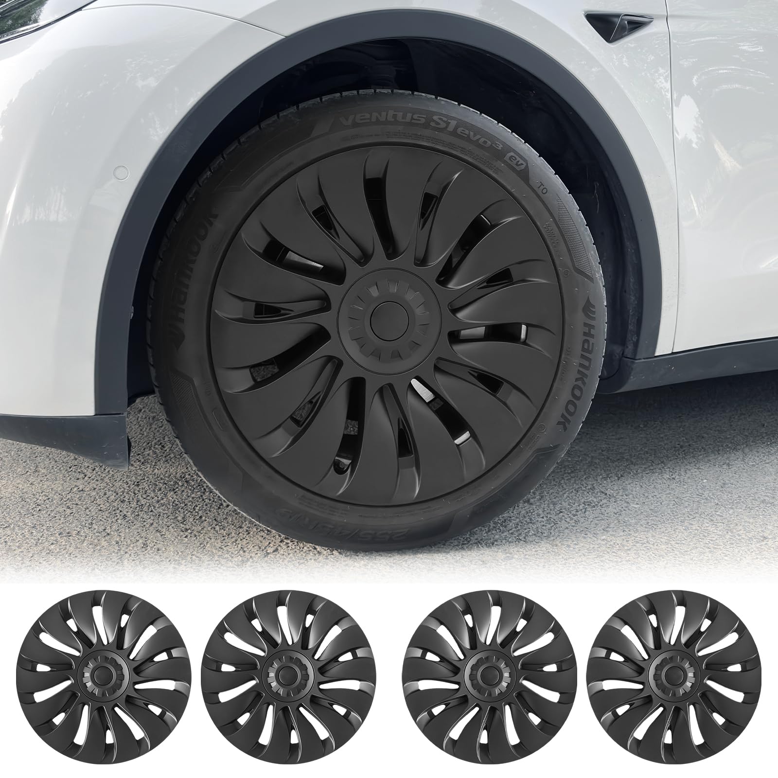 Auto Reflections 17" Wheel Covers For Toyota RAV4 LE 2013-2018 | 5-Spoke Silver/Black - View #10