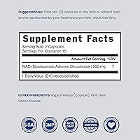 Vista 6 de Suplemento NAD (500 mg de 95% de NAD+ puro por porción), suplemento NMN, soporte de ribósido de nicotinamida NAD