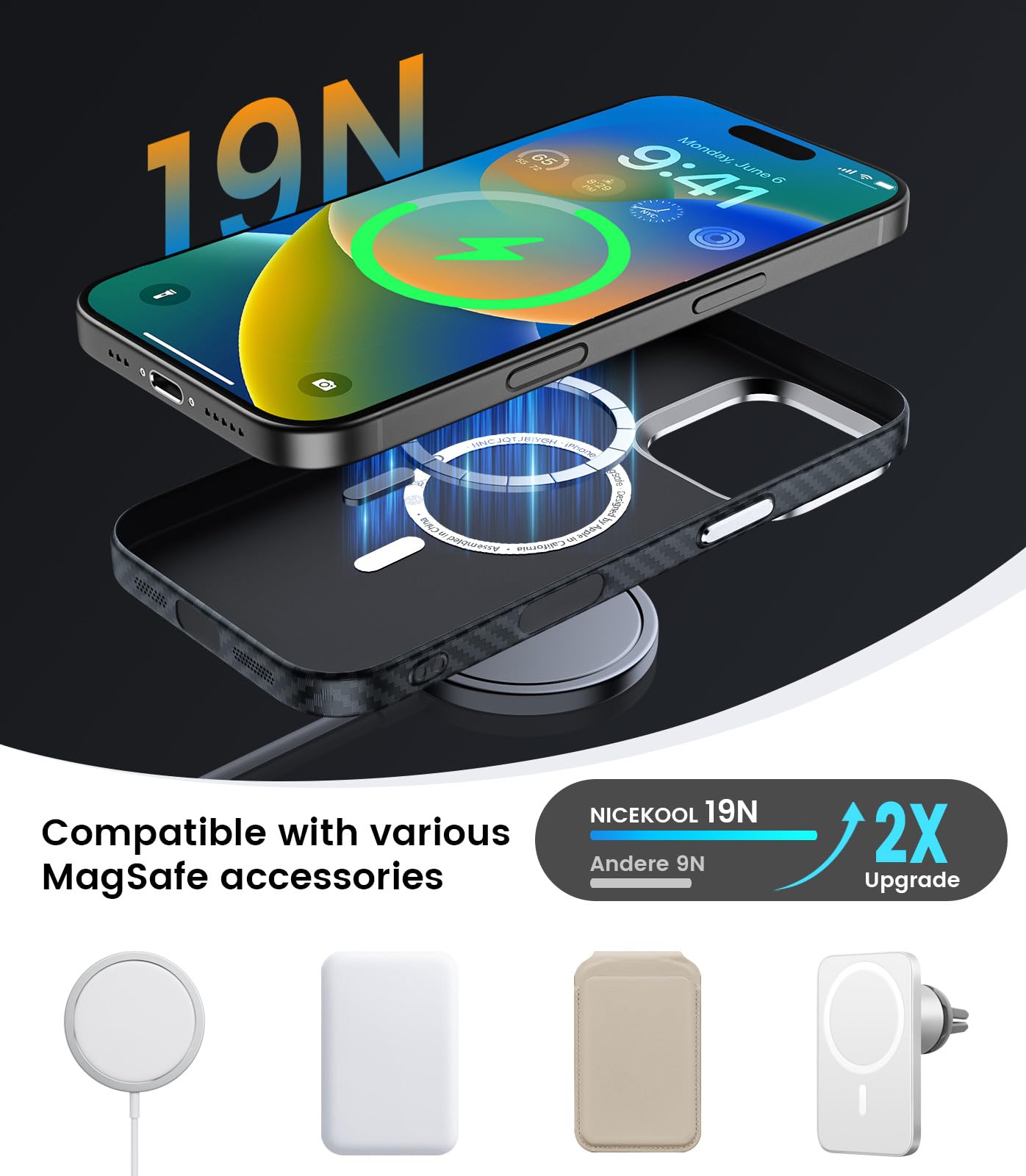 NUOVA Custodia Foenor iPhone 17 Fibra Aramidica Compatibile MagSafe