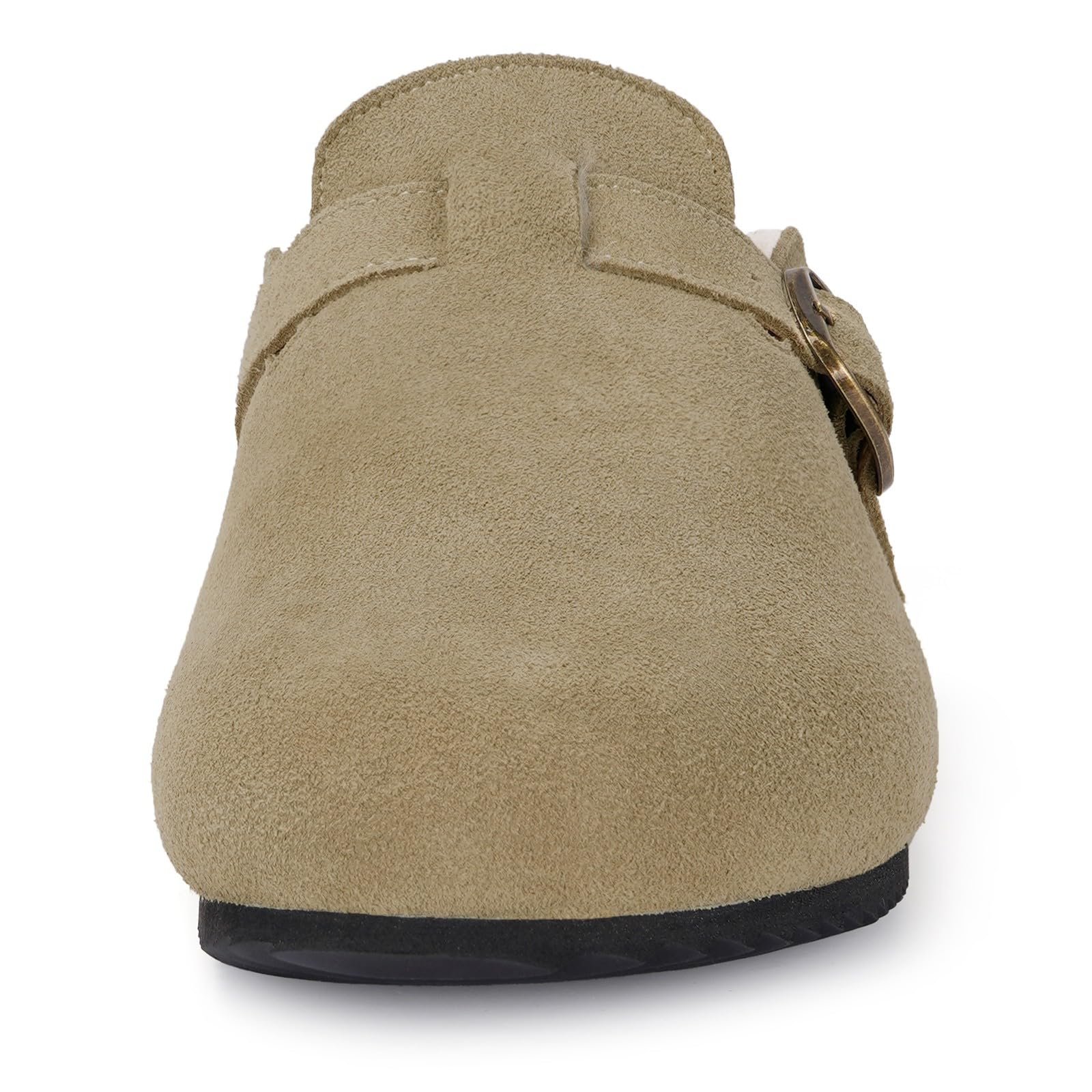 Dokela Pantofole Uomo Donna Invernali in Chiuse Ciabatte in Pelle Zoccoli e Sabot in Sughero Suola Scarpe Calde e Comode 36-48