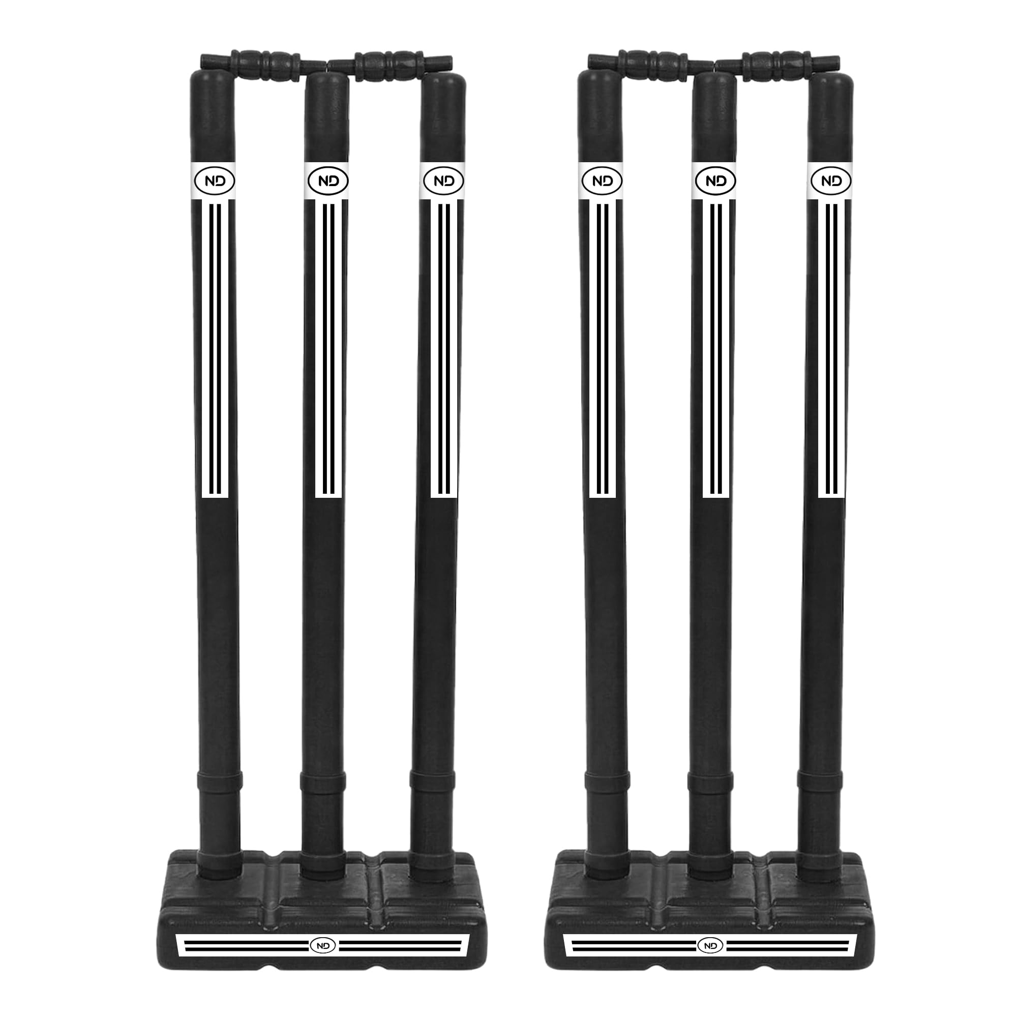 ND Sports Wicket Stumps with Bail – Durable, Lightweight & Portable Cricket Set for All Surfaces | Indoor & Outdoor Use | Includes Mesh Carry Bag