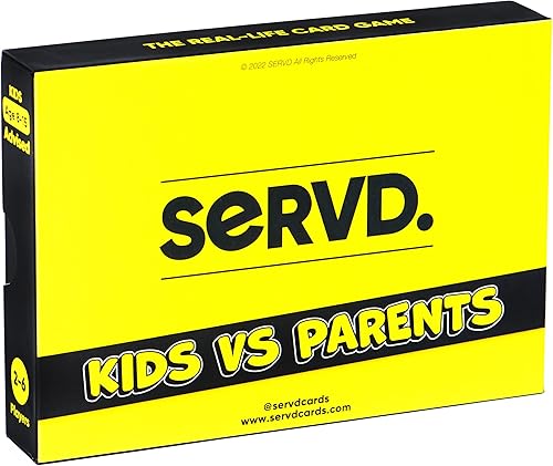 SERVD - Niños contra padres - El divertido juego de cartas familiares de la vida real | El mejor regalo para Navidad, cumpleaños y diversión
