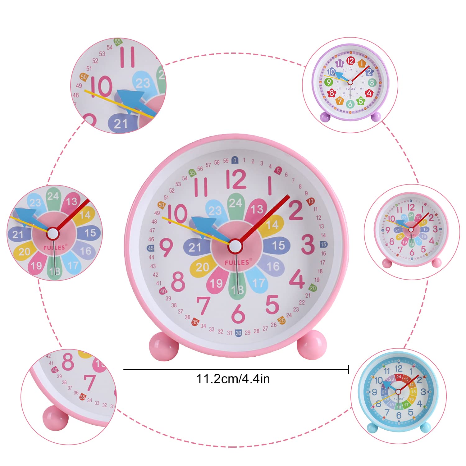Sveglia Analogica Per Bambini - Silenziosa, Senza Ticchettio, Quadrante