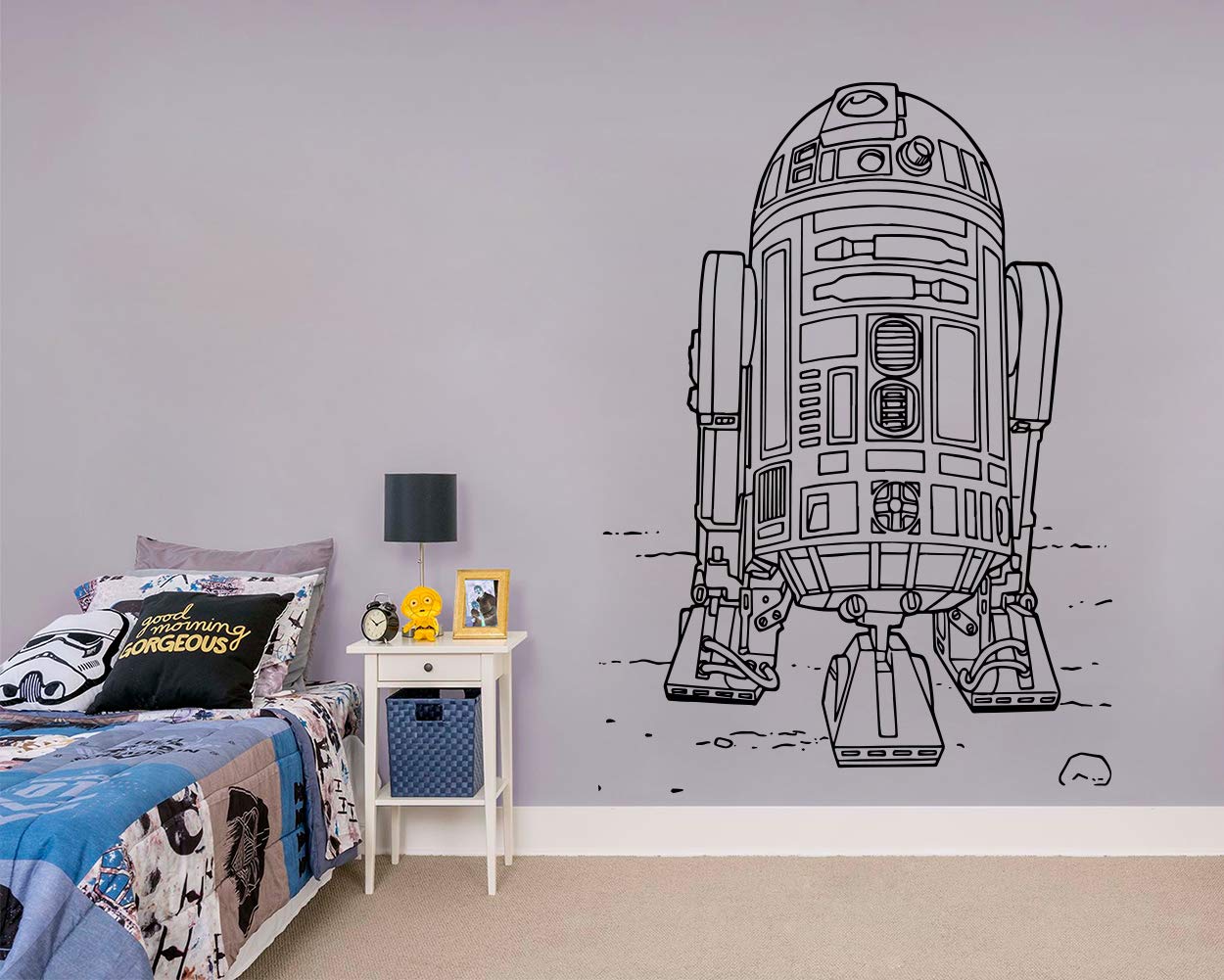 The LxLab | R2D2 Wall Decal | Star Wars Wall Stickers | Star Wars | Movie Inspired | HQ | Three Dimensions Available (XL)