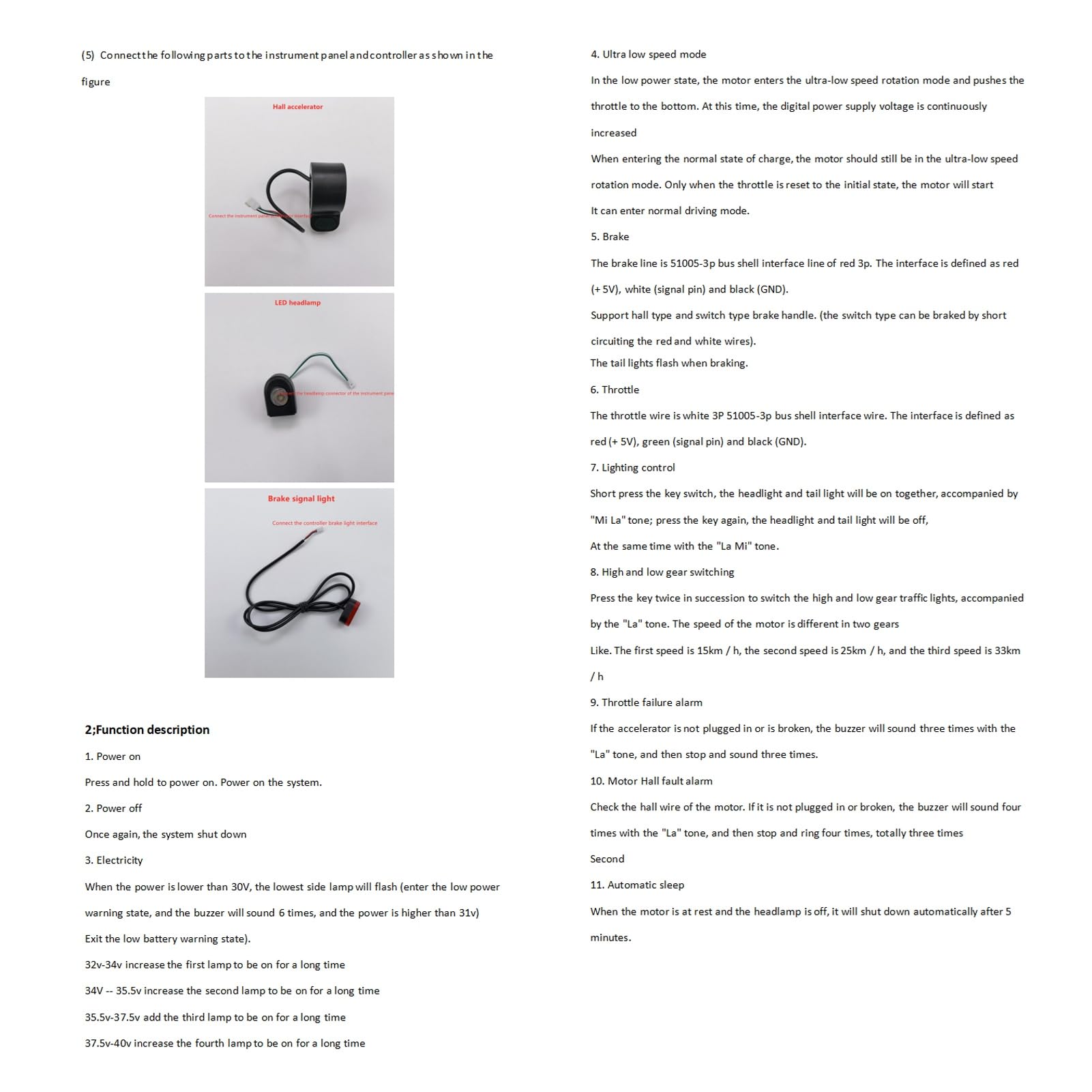 Alomejor Deska rozdzielcza skutera elektrycznego, płytka drukowana Bluetooth, część zamienna do roweru elektrycznego