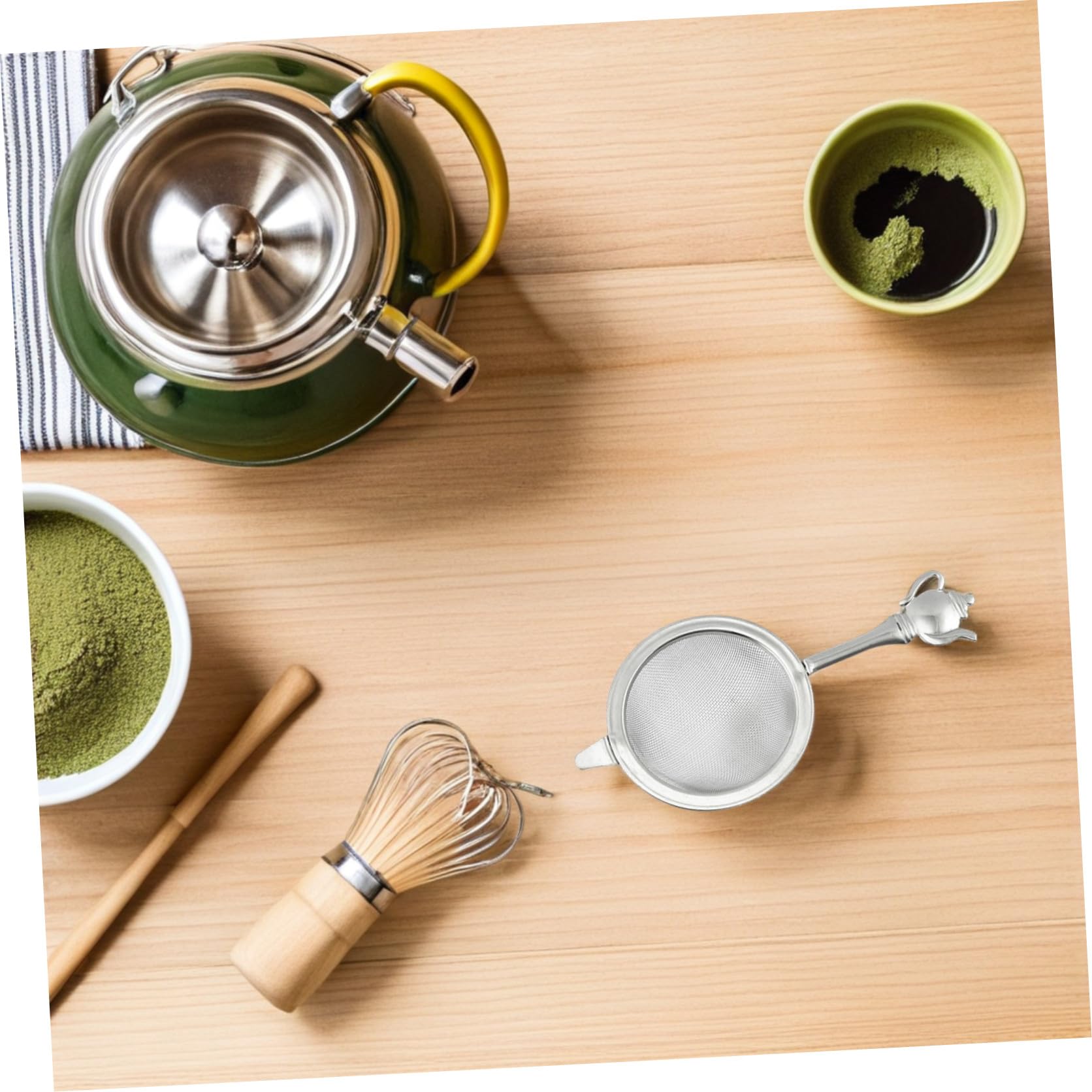 Hohopeti Passoire à Thé Domestique Inox 6,5 Cm Infuseur à Thé en Métal Poignée Ergonomique Maison Ustensile Filtration