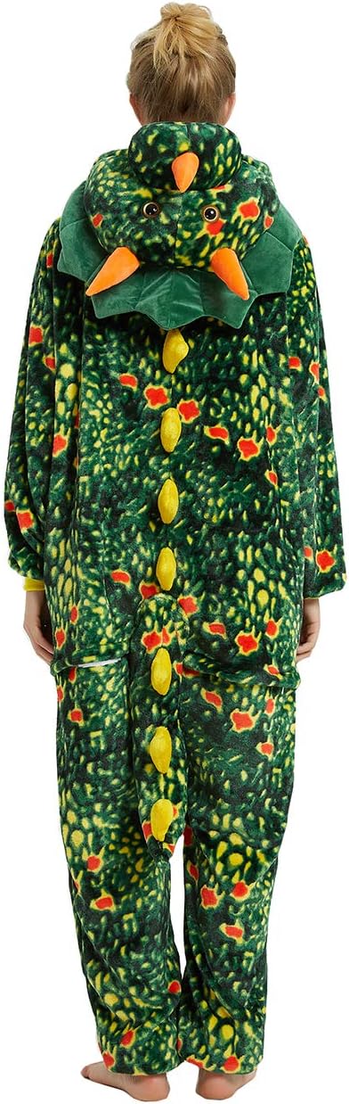 ABENCA Adult Triceratops Dinosaur Onesie Costume Women Pajamas for Men Cartoon One Piece Animal Halloween Christmas Cosplay - Image 6