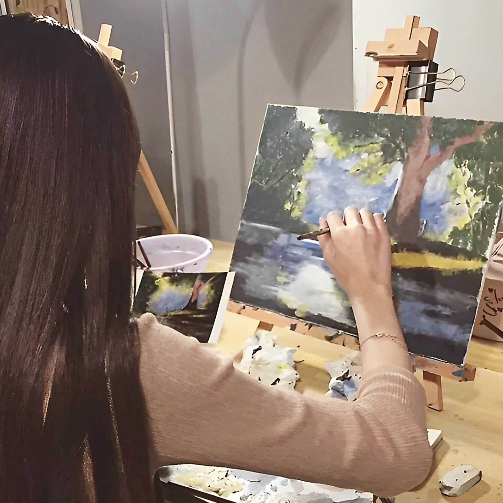 36 tele da dipingere, 20 x 25 cm, set di tele da colorare, cartone da colorare, tele bianche su telaio, telaio piccolo per olio, acrilico, acquerello, pittura ad olio