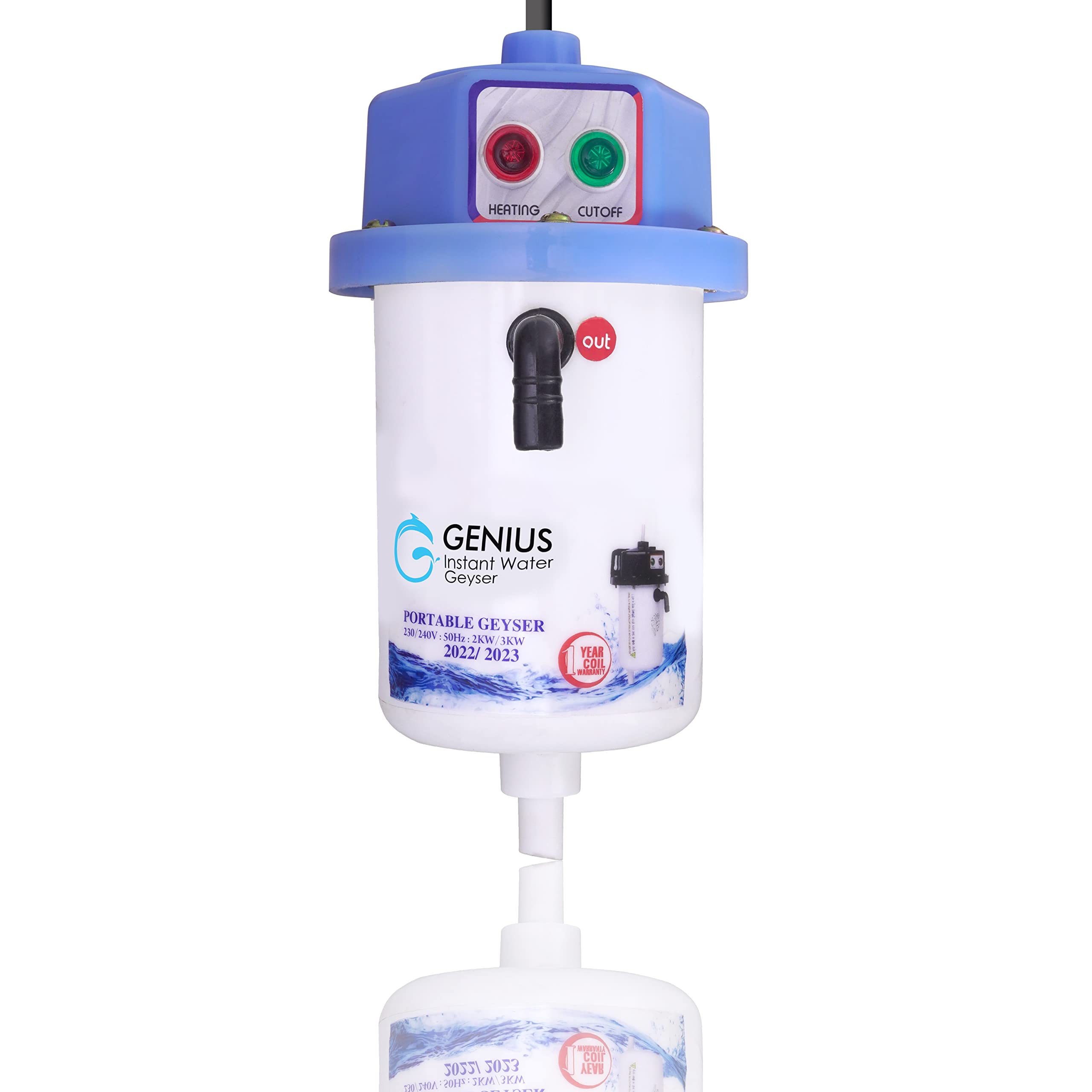 Buy genius 1 L without stand Instant Water Geyser (Instant Water Geyser, Water  Heater, Portable Water Heater, Geysers Online at Low Prices in India -  Amazon.in